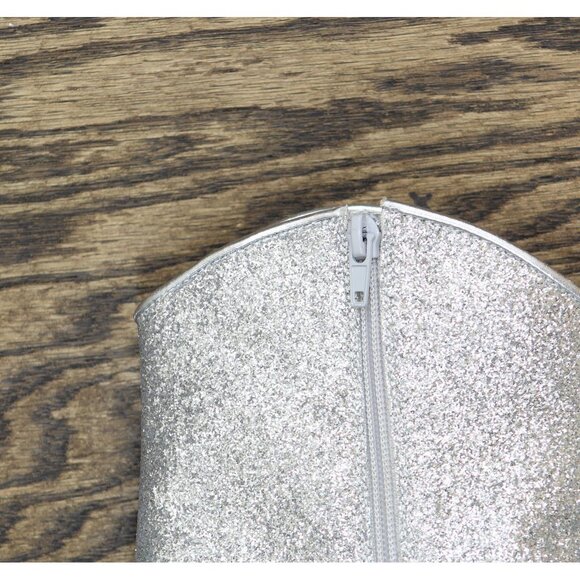 NWT On 34th Womens Tulip Aatira Booties 10019682200 Silver Glitter Gray 7.5M - Picture 10 of 10